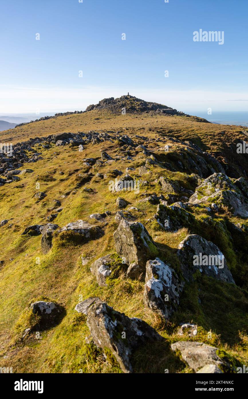 En regardant vers le sommet de Cadair Idris ou de Cader Idris Banque D'Images