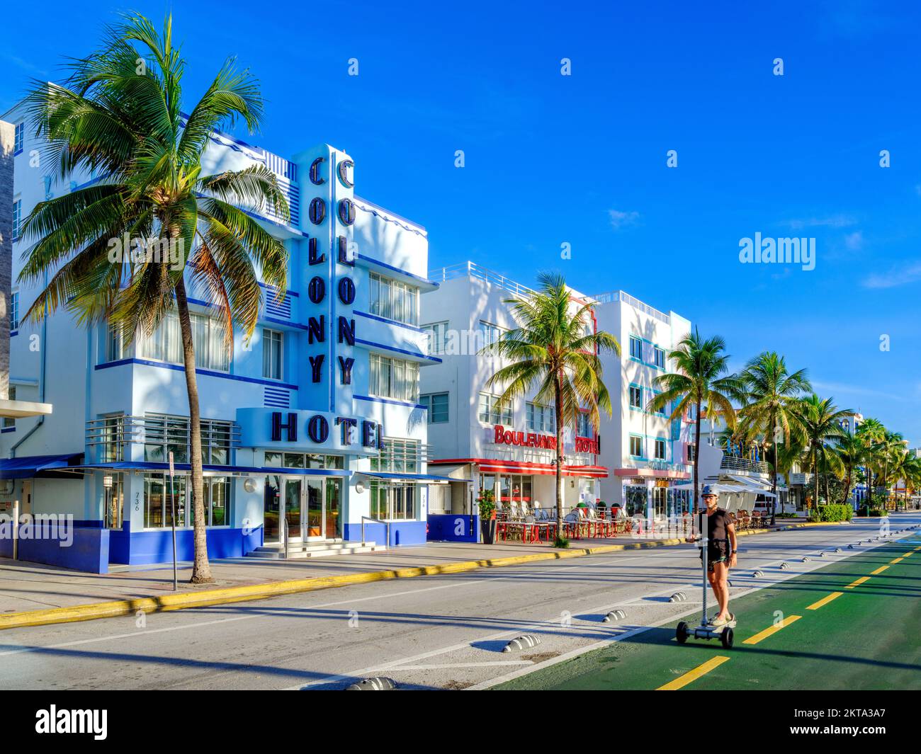 Ocean Drive, quartier art déco, South Beach, Miami Beach, Floride, États-Unis Banque D'Images Ocean Drive, quartier art déco, South Beach, Miami Beach, Floride, États-Unis Banque D'Images