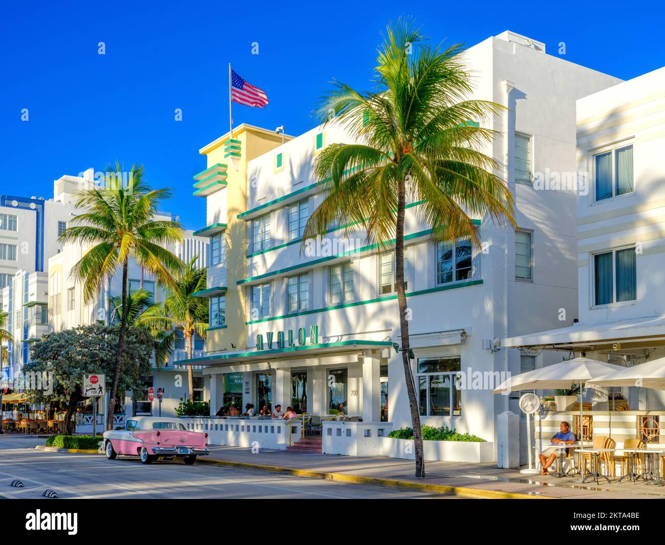 Ocean Drive, quartier art déco, South Beach, Miami Beach, Floride, États-Unis Banque D'Images Ocean Drive, quartier art déco, South Beach, Miami Beach, Floride, États-Unis Banque D'Images