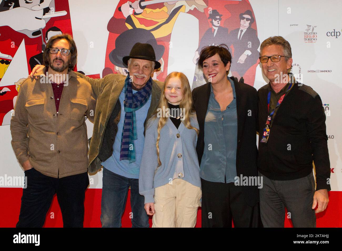 Turin, Italie. 29th novembre 2022. Photocall 'Orlando' au Festival du film de Turin 2022. La réalisatrice Daniele Vicari, l'actrice Angelica Kazankova et l'actrice Michele Placido. Banque D'Images