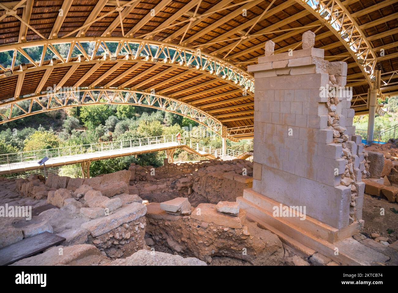 Le site archéologique d'Eleftherna (Eleutherna) en Crète, en Grèce, l'une des plus importantes villes hellénicromaines de l'île. Banque D'Images