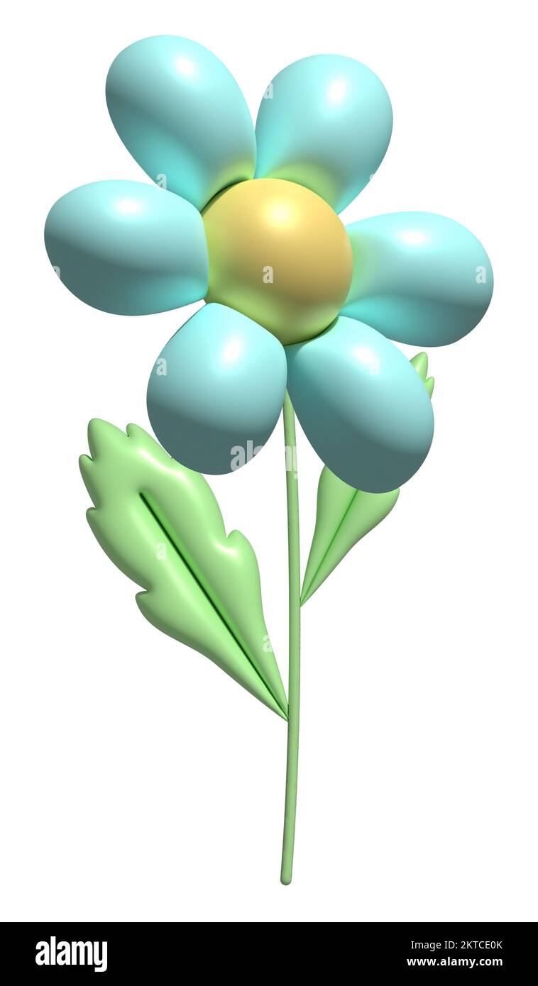 3d fleurs en forme de pâquerette. Mignon camomille bleu. 3d illustration du ressort de rendu. Convient pour la décoration de fête, fêtes, produits Banque D'Images 3d fleurs en forme de pâquerette. Mignon camomille bleu. 3d illustration du ressort de rendu. Convient pour la décoration de fête, fêtes, produits Banque D'Images