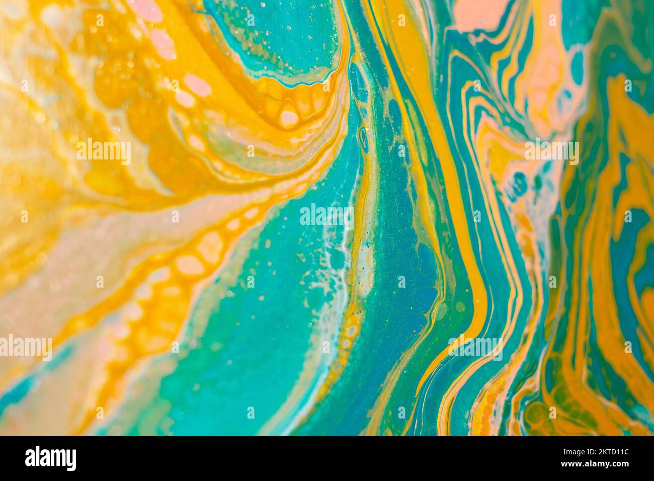 Belle peinture fluide de luxe naturel. Effet marbalisé. Banque D'Images
