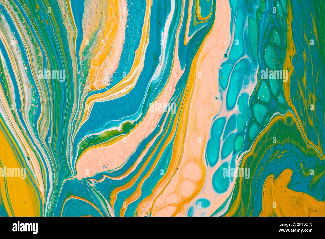 Belle peinture fluide de luxe naturel. Effet marbalisé. Banque D'Images