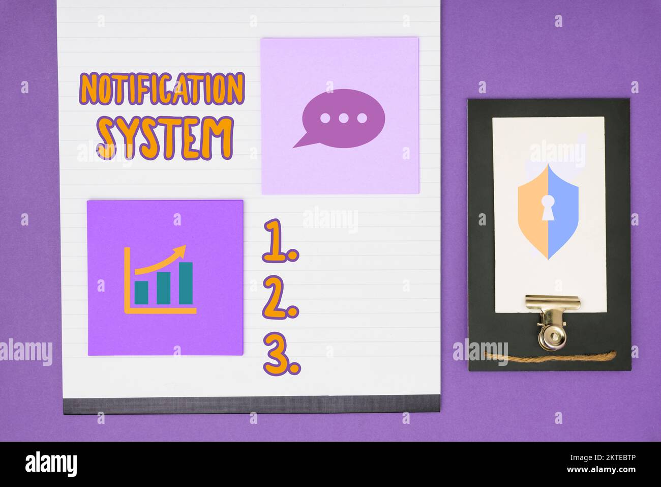 Affichage conceptuel système de notification, Word pour ne pas oublier ...