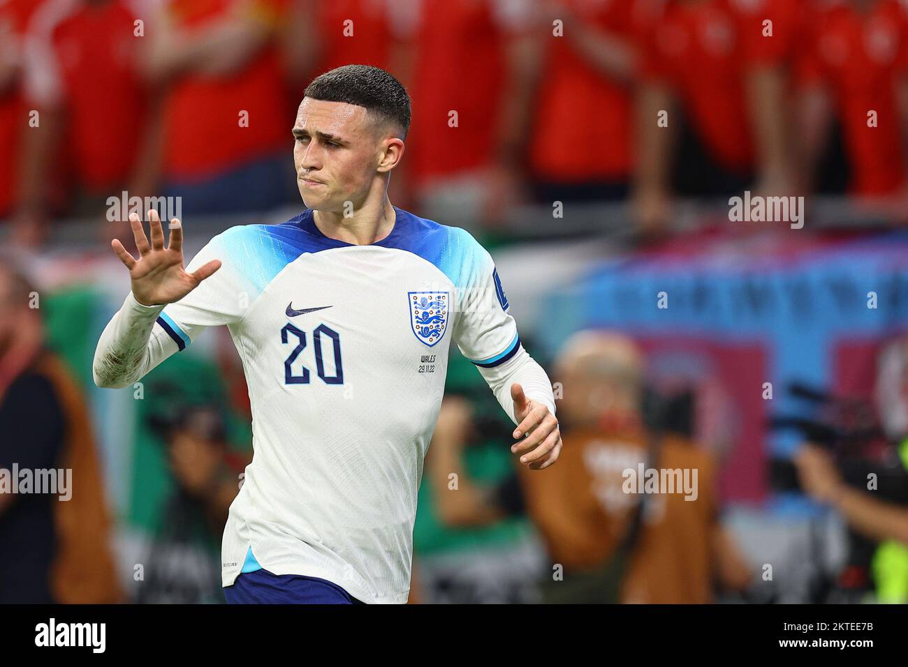 Phil Foden lors de la coupe du monde de la FIFA, Qatar 2022, match du groupe B entre le pays de