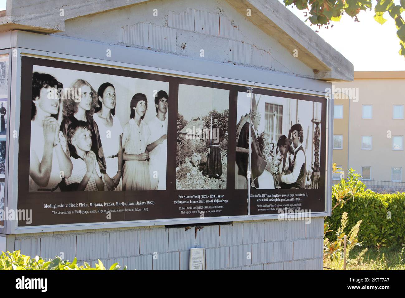 Medjugorje Bosnie-Herzégovine 2013 10 01 l'histoire des apparitions aux visionnaires. Banque D'Images