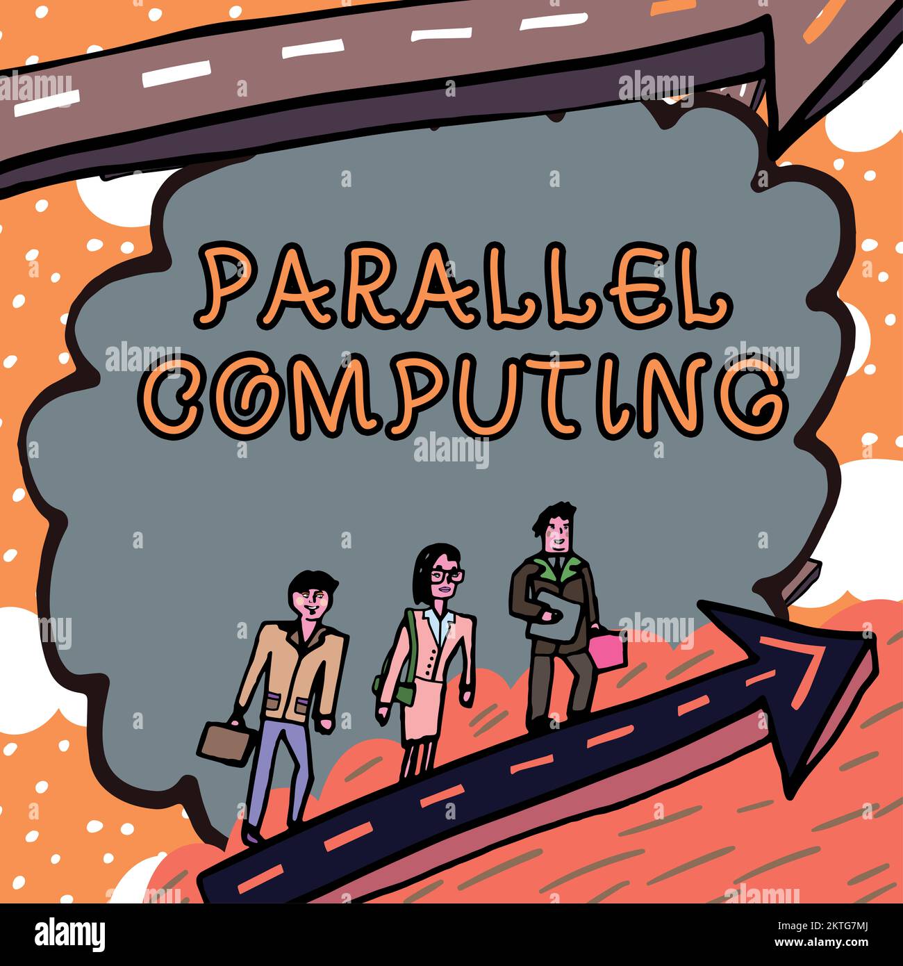 Signe de texte montrant Parallel Computing, Business concept calcul simultané au moyen de logiciels et de matériel Banque D'Images