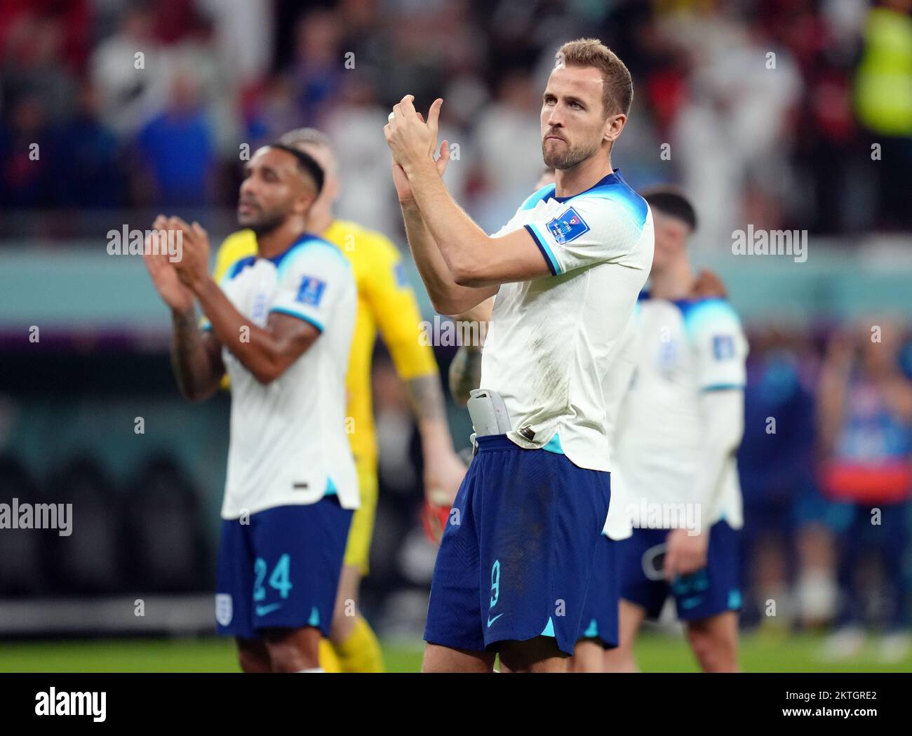 Harry Kane en Angleterre après le match de la coupe du monde de la FIFA, groupe B, au stade Ahmad Bin Ali, à Al Rayyan, au Qatar. Date de la photo: Mardi 29 novembre 2022. Banque D'Images