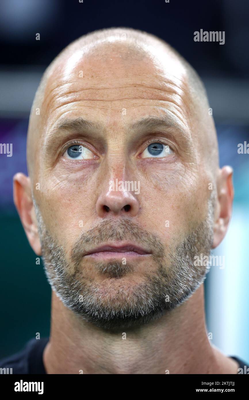 Doha, Qatar. 29th novembre 2022. Gregg Berhalter, entraîneur américain, se présente lors du match de la coupe du monde de la FIFA, groupe B 2022, au stade Al Thumama à Doha, au Qatar, sur 29 novembre 2022. Photo de Chris Brunskill/UPI crédit: UPI/Alay Live News Banque D'Images