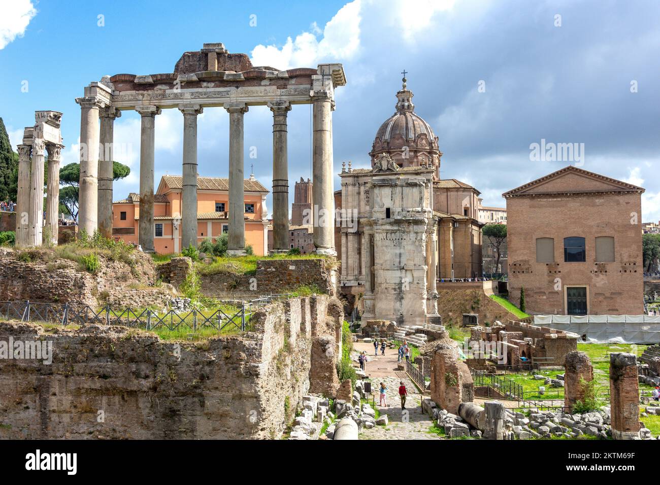 Les ruines du Forum romain (Foro Romano), centre de Rome, Rome (Roma), région du Latium, Italie Banque D'Images