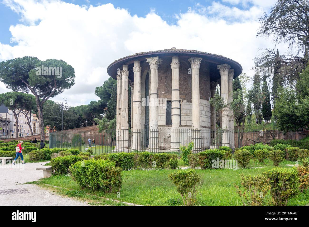 Le temple d'Hercule Victor (Tempio di Ercole Vincitore), Piazza della Bocca della Verità, Forum Boarium, Ripa, Rome (Roma), région du Latium, Italie Banque D'Images