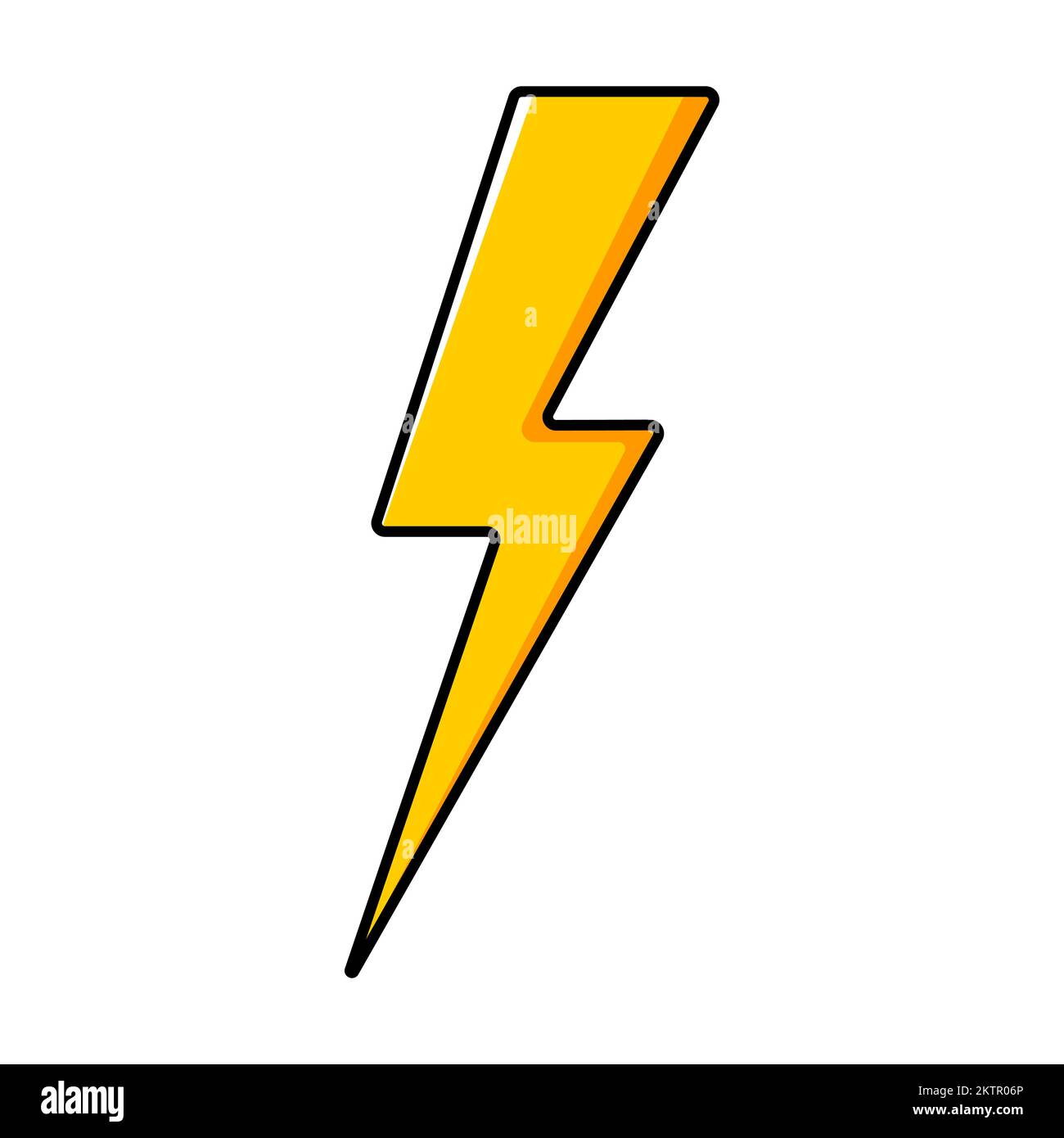 Éclair jaune bande dessinée. Illustration vectorielle. Illustration de Vecteur
