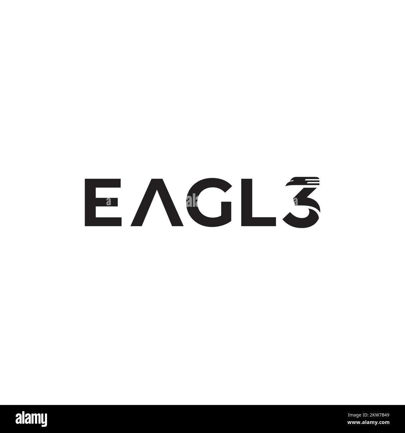 Logo Eagle 3 lettres symbole de luxe. Illustration vectorielle EPS.8 EPS.10 Illustration de Vecteur