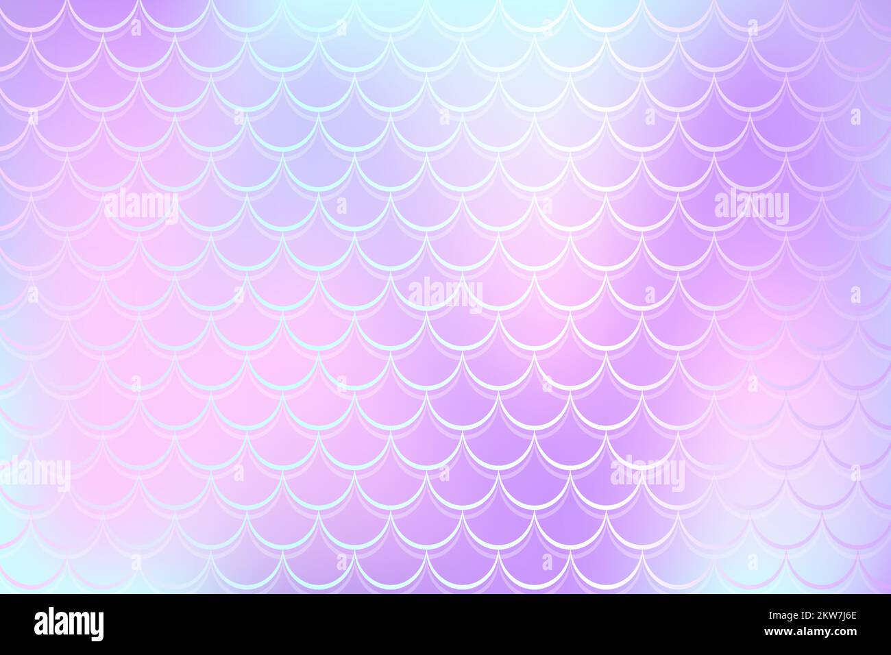 Arrière-plan holographique Mermaid avec motif à l'échelle du poisson. Imprimé perles roses. Papier peint de dessin animé abstrait sous-marin pour bannière, invitation et vacances Illustration de Vecteur