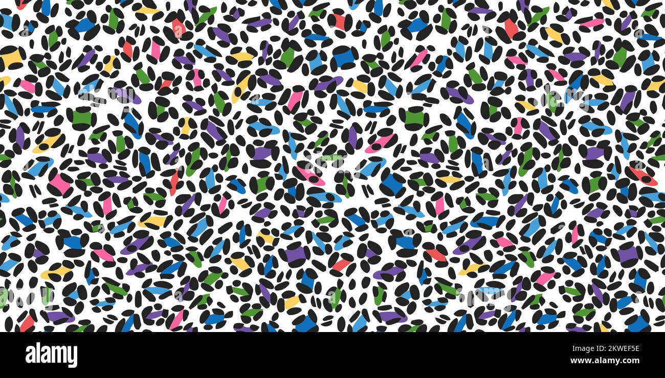 Motif de dessin vectoriel de peau à imprimé léopard multicolore. Illustration de Vecteur