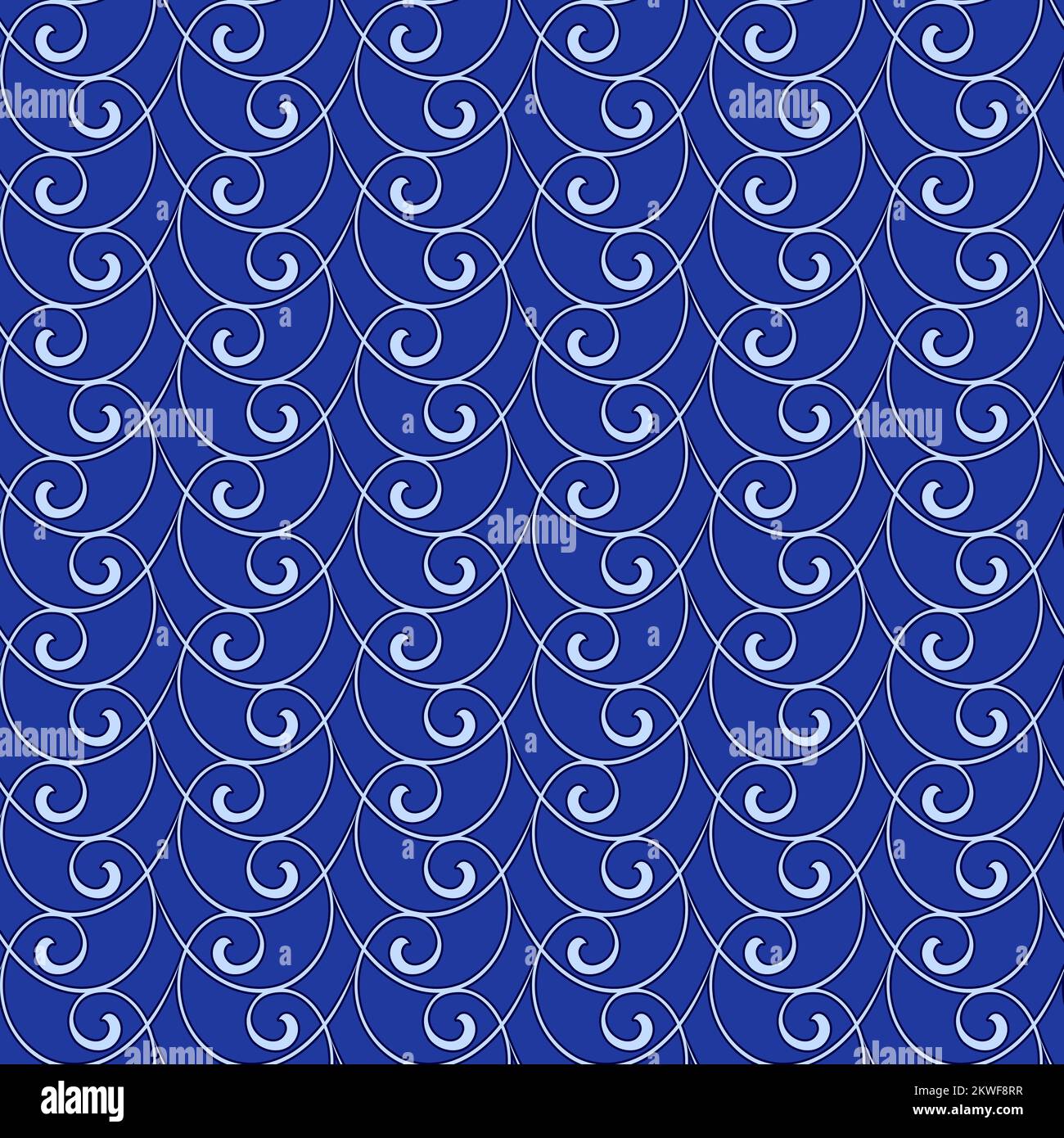 Décoration vectorielle sans couture. Arrière-plan moderne et ondulé. Motif géométrique bleu ondulé moderne Illustration de Vecteur