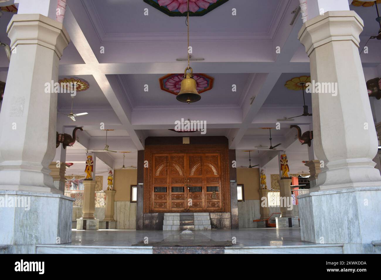 Shree Waghjai Mata Mandir, intérieur du temple, Shindewadi, Pune, Maharashtra, Inde Banque D'Images