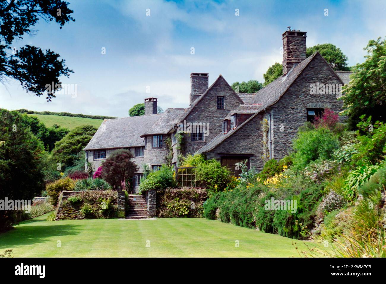 Coleton Fishacre à Devon. Un bien de la National Trust, tourné sur film en 1990s. Banque D'Images