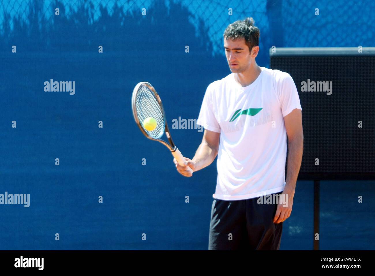 10.07.2012., Croatie, Umag - 23rd ATP Vegeta Croatie Open Umag. Formation  du joueur de tennis croate Marin Cilic. Photo: Goran Jakus/PIXSELL Photo  Stock - Alamy