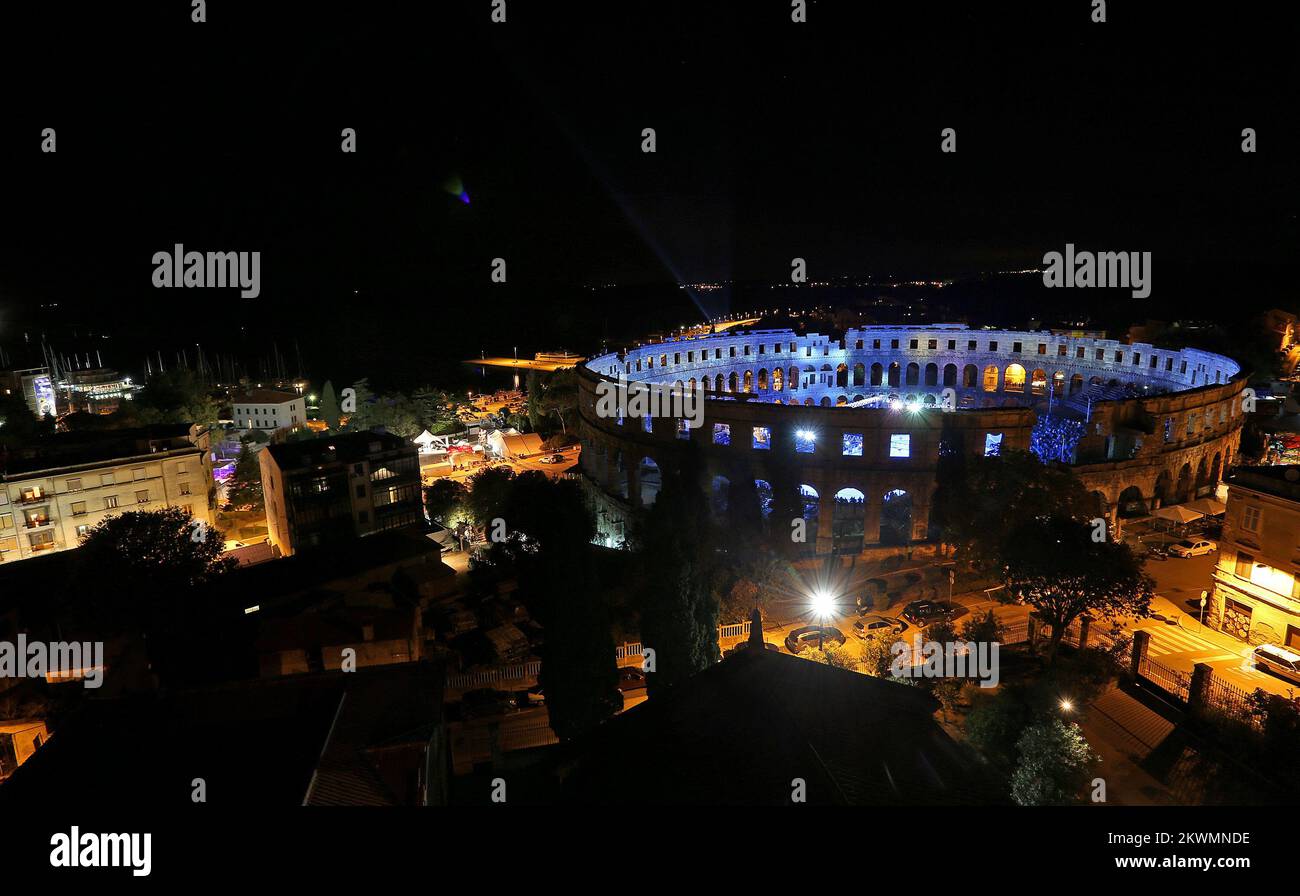 15.09.2012., Pula - Arena Ice Fevera Pula MMXII, Memorial Match Ferdo Spajic 2012., entre les vétérans de KHL Medvescak et Gazprom Export. Photo: Igor Kralj/PIXSELL Banque D'Images