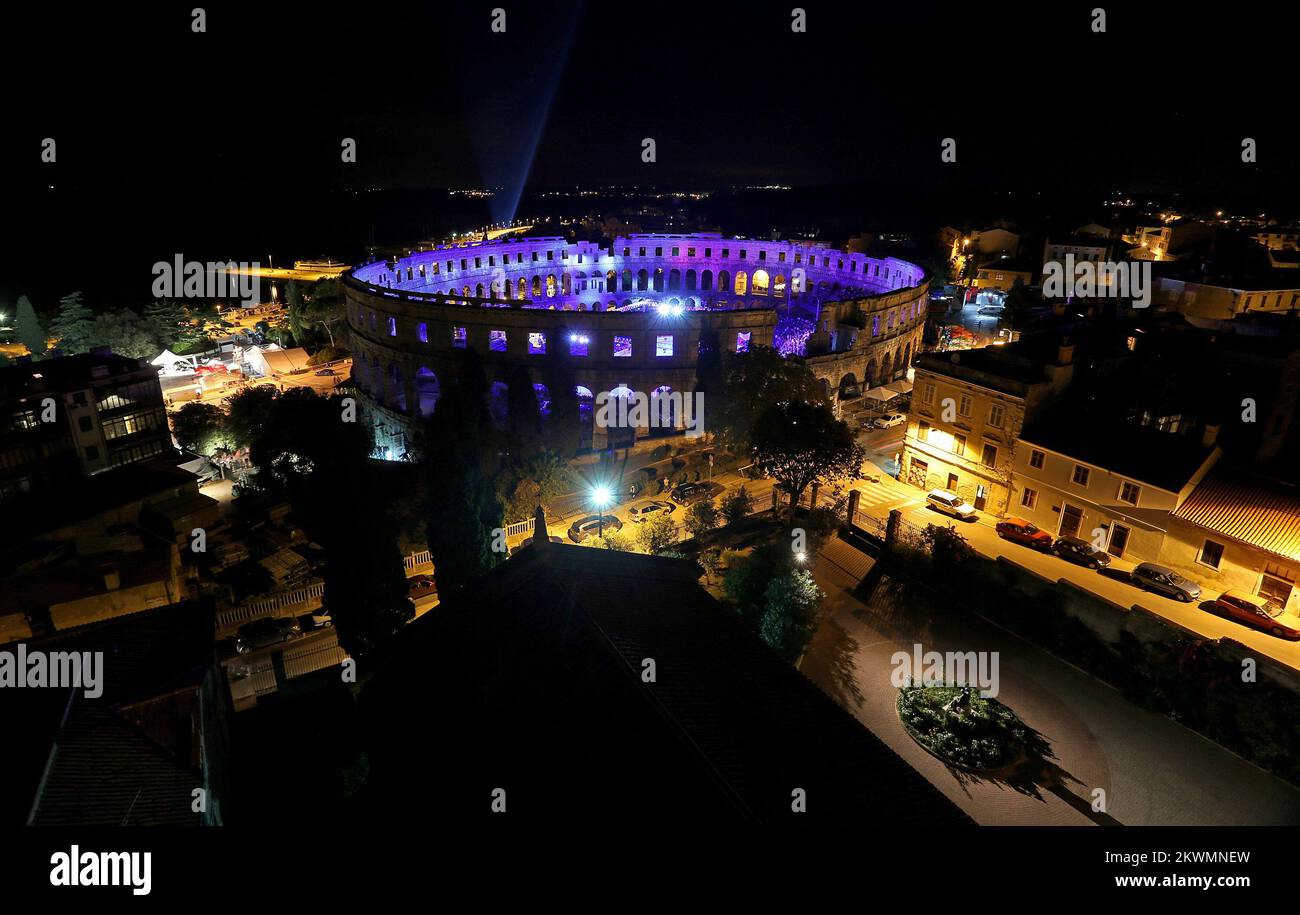 15.09.2012., Pula - Arena Ice Fevera Pula MMXII, Memorial Match Ferdo Spajic 2012., entre les vétérans de KHL Medvescak et Gazprom Export. Photo: Igor Kralj/PIXSELL Banque D'Images