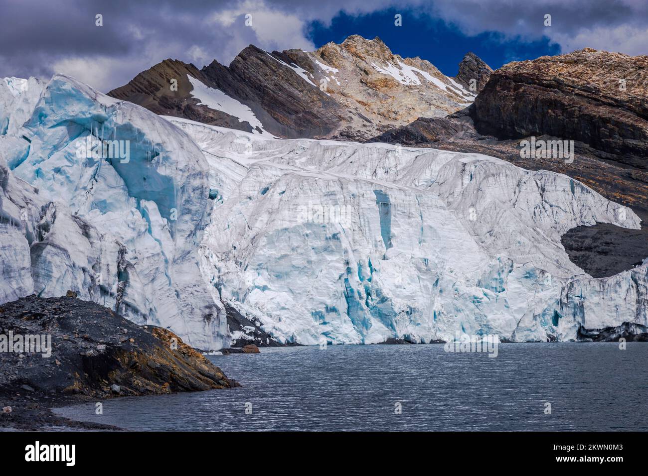 Glacier Pastoruri, Cordillera Blanca, Andes enneigées, Ancash, Pérou Banque D'Images