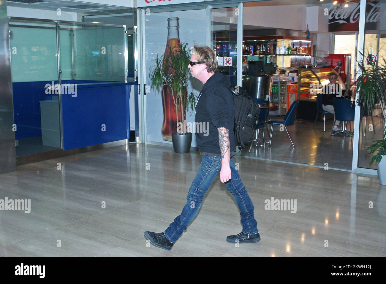 22.05.2013., Zagreb, Croatie - le groupe britannique Depeche mode est arrivé à l'aéroport de Zagreb. Demain, ils tiendront un concert à l'Arena Zagreb. Photo: Photo: Borna Filic/PIXSELL Banque D'Images