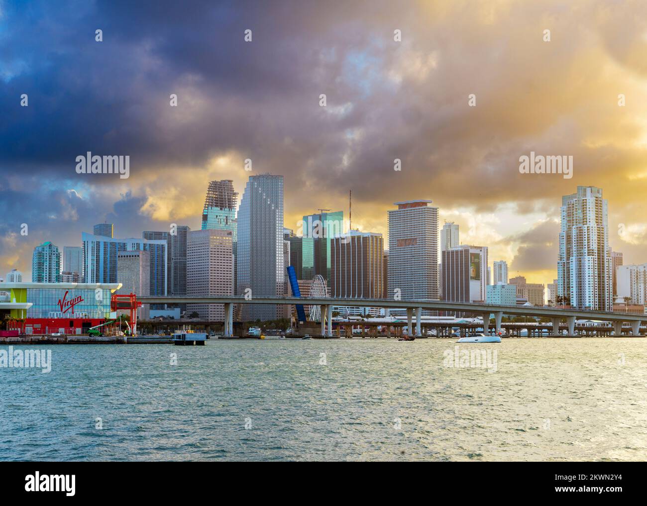 Miami Downtown Skyline Miami Florida, États-Unis Banque D'Images