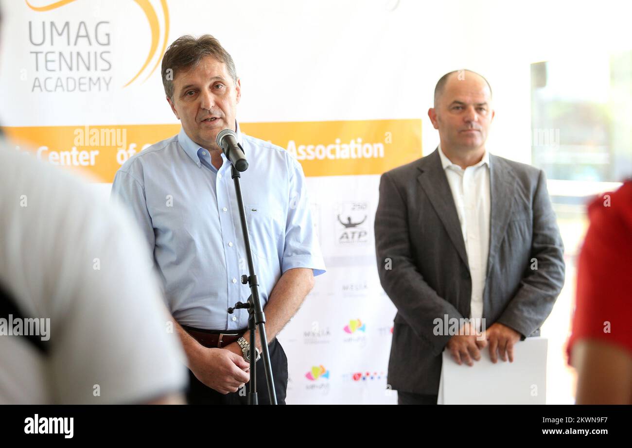 07/23/2013., Umag - inauguration de l'Umag l'Académie de tennis a été suivie par des joueurs de tennis et Alexandror Dolgopolov, Andreas Seppi, et Richard Gasquet. Photo: Slavko Midzor / PIXSELL Banque D'Images