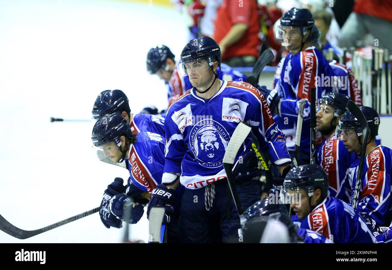 17.08.2013., Maribor, Slovénie - Club de hockey sur glace amical, KHL Medvescak Zagreb - Vityaz Chekhov.Hugh Jessiman. Photo: Petar Glebov/PIXSELL Banque D'Images