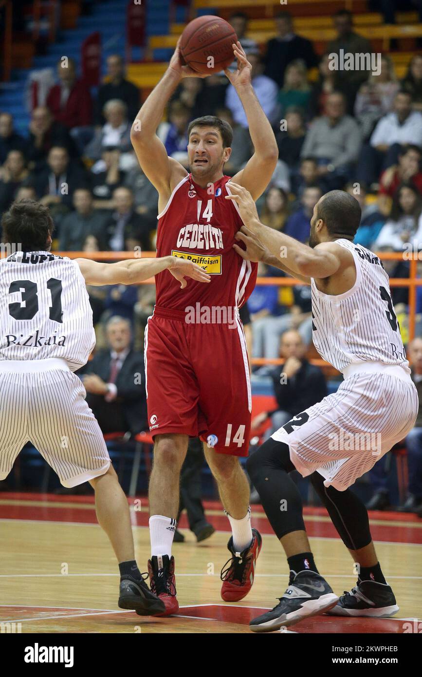 19.11.2013., Zagreb, Croatie - Eurocup, 6th Round, KK Cedevita - Bilbao Panier. Goran Sutton. Photo: Igor Kralj/PIXSELL Banque D'Images