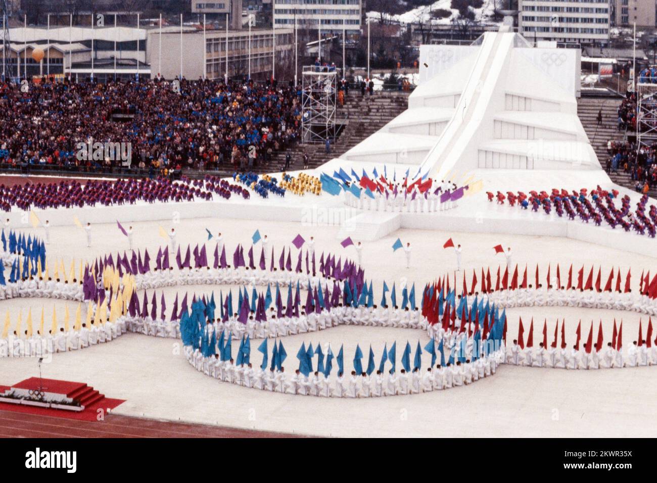 08.02.1984., Sarajevo, Bosnie-Herzégovine - ouverture officielle des Jeux  Olympiques d'hiver de 14th. Photo: Ante Jelavic/HaloPix/PIXSELL Photo Stock  - Alamy