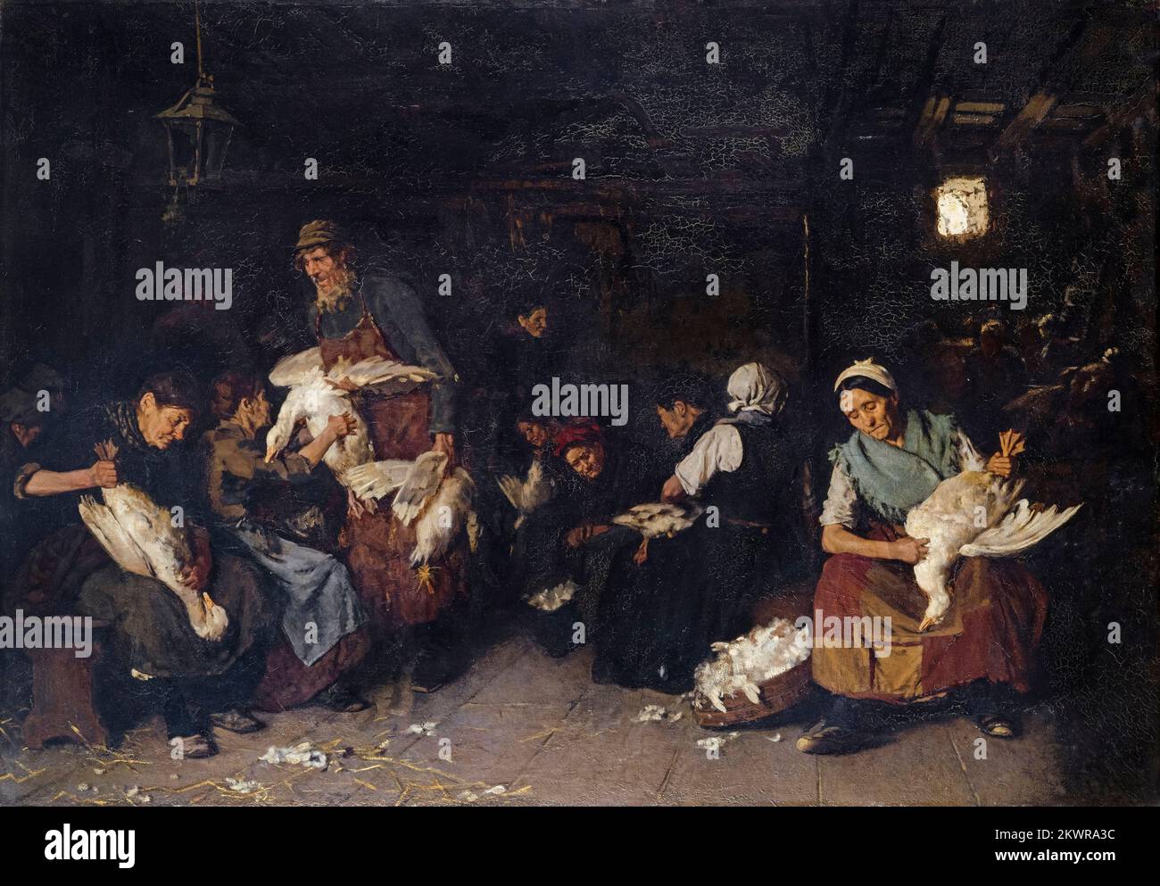 Max Liebermann, femmes, Bernaches de pleurs, peinture à l'huile sur toile, 1872 Banque D'Images