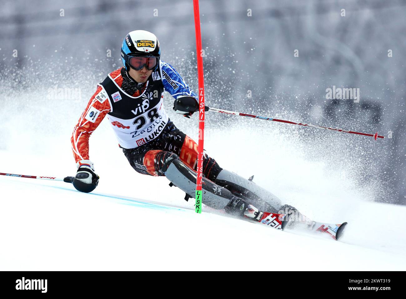 06.01.2015., Sljeme, Zagreb, Croatie - Trophée VIP Snow Queen, slalom masculin, première course.Naoki Yuasa. Photo: Goran Stanzl/PIXSELL Banque D'Images