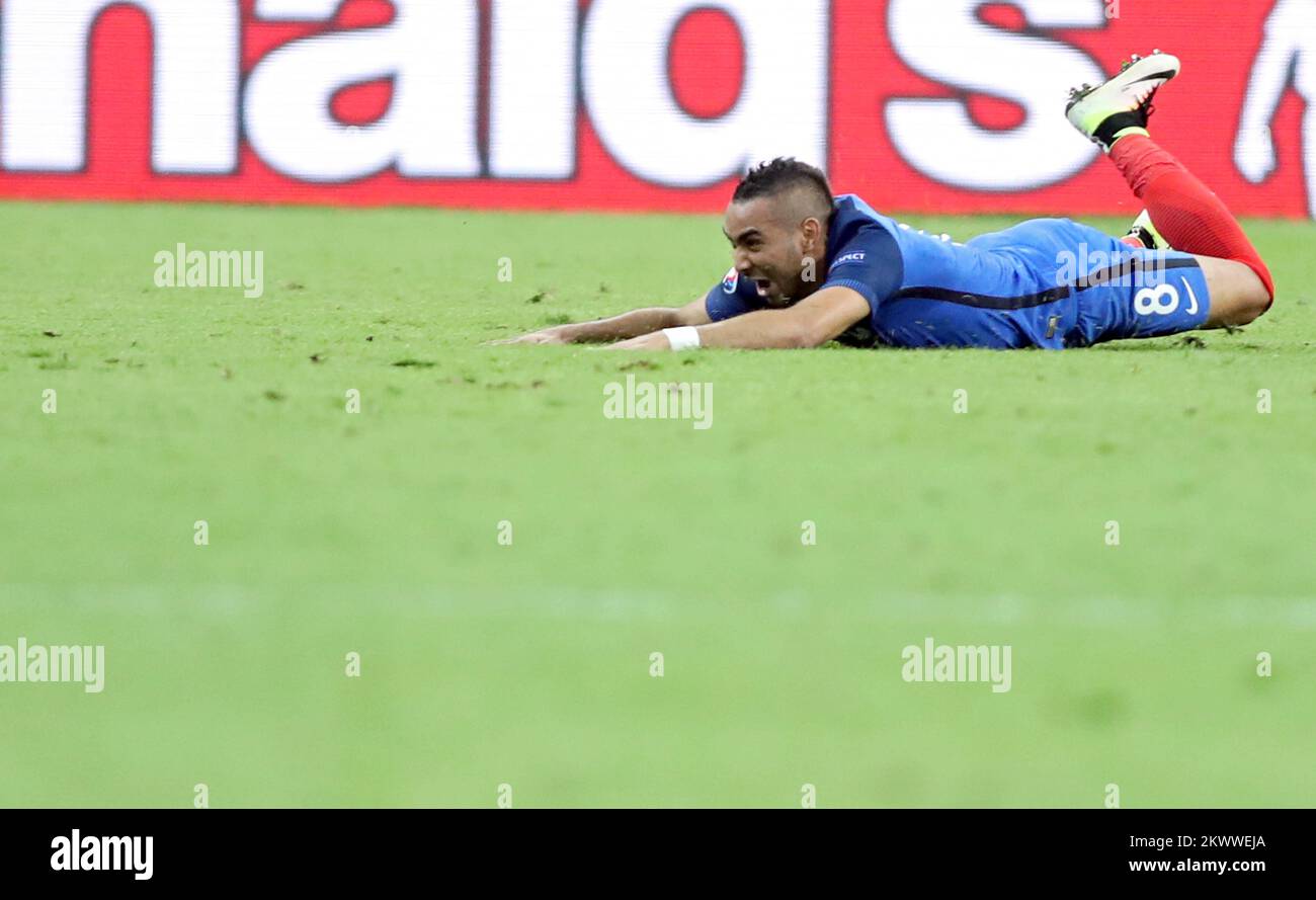 10.06.2016., Stade de France, Paris, France - UEFA EURO 2016, groupe A, tour 1, France - Roumanie. Dimitri Payet. Banque D'Images