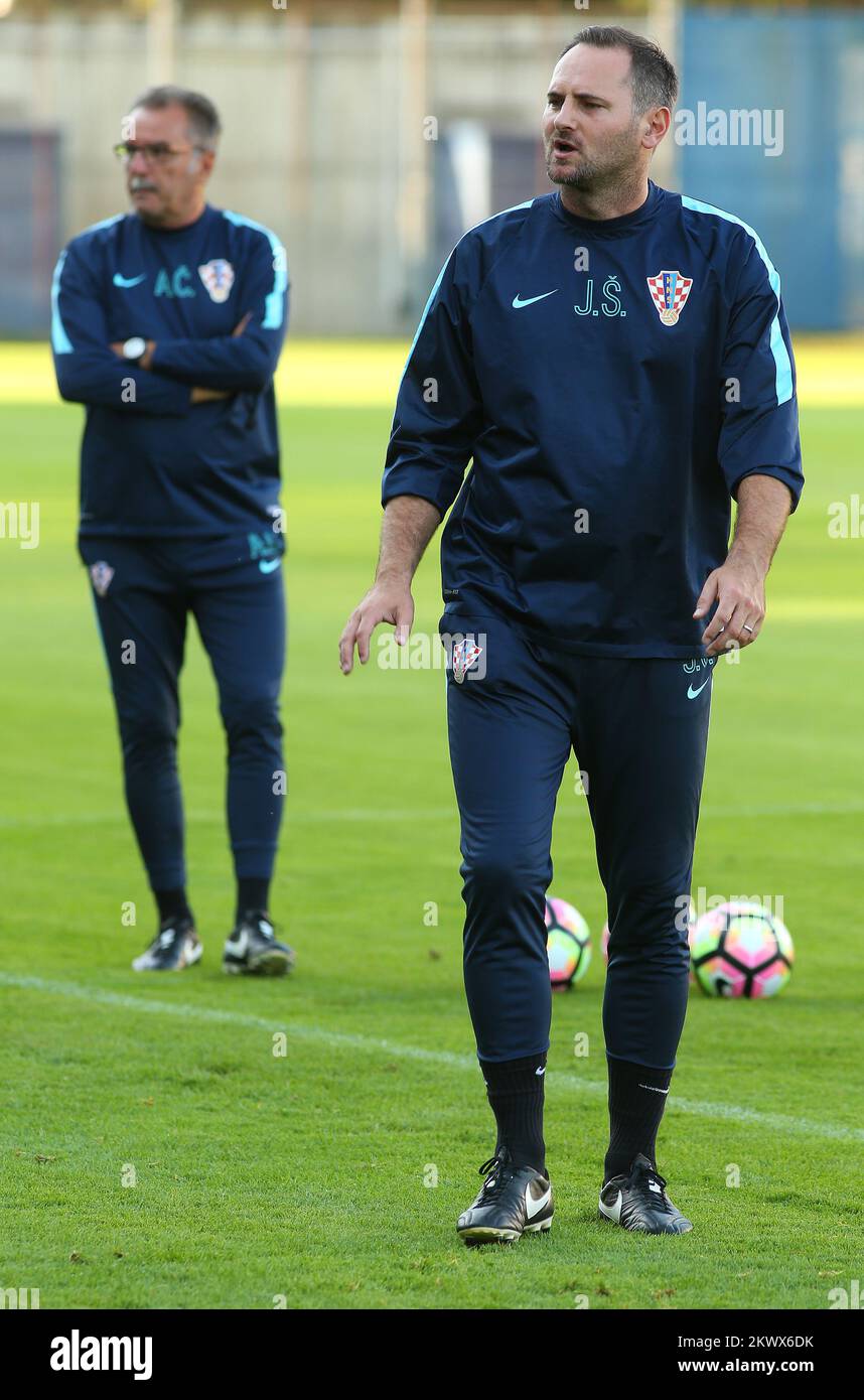 30.08.2016., Zagreb, Croatie - l'équipe nationale croate de football a fait une deuxième formation avant le match avec la Turquie. Josip Simunic. Banque D'Images