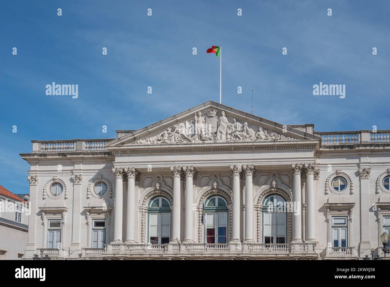 Hôtel de ville de Lisbonne à la place Praca do Municipio - Lisbonne, Portugal Banque D'Images