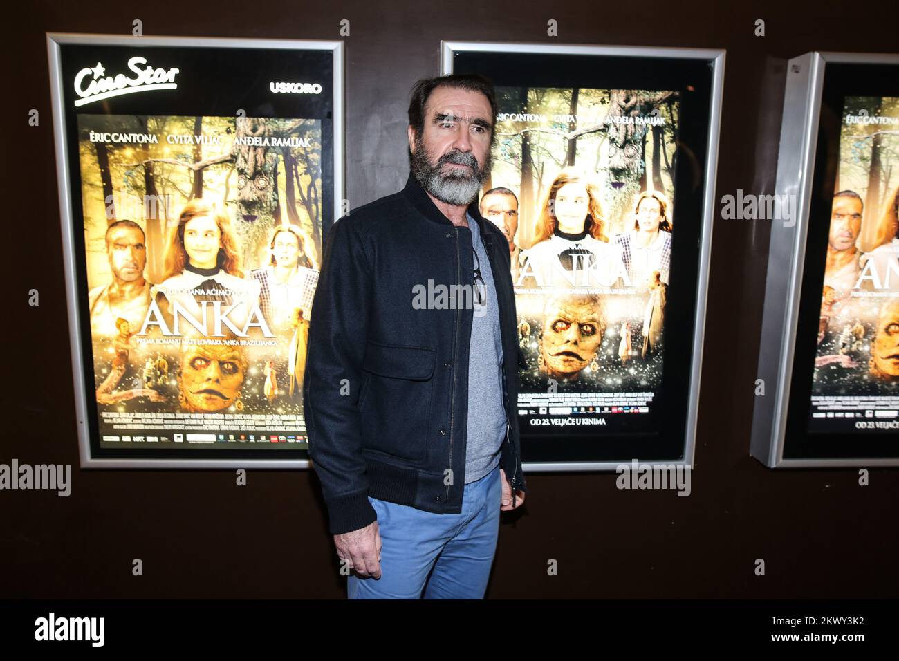 20.02.2017., Croatie, Zagreb - CineStar Zagreb a tenu une première de presse du film Anka. Eric Cantona. Photo: Igor Soban/PIXSELL Banque D'Images
