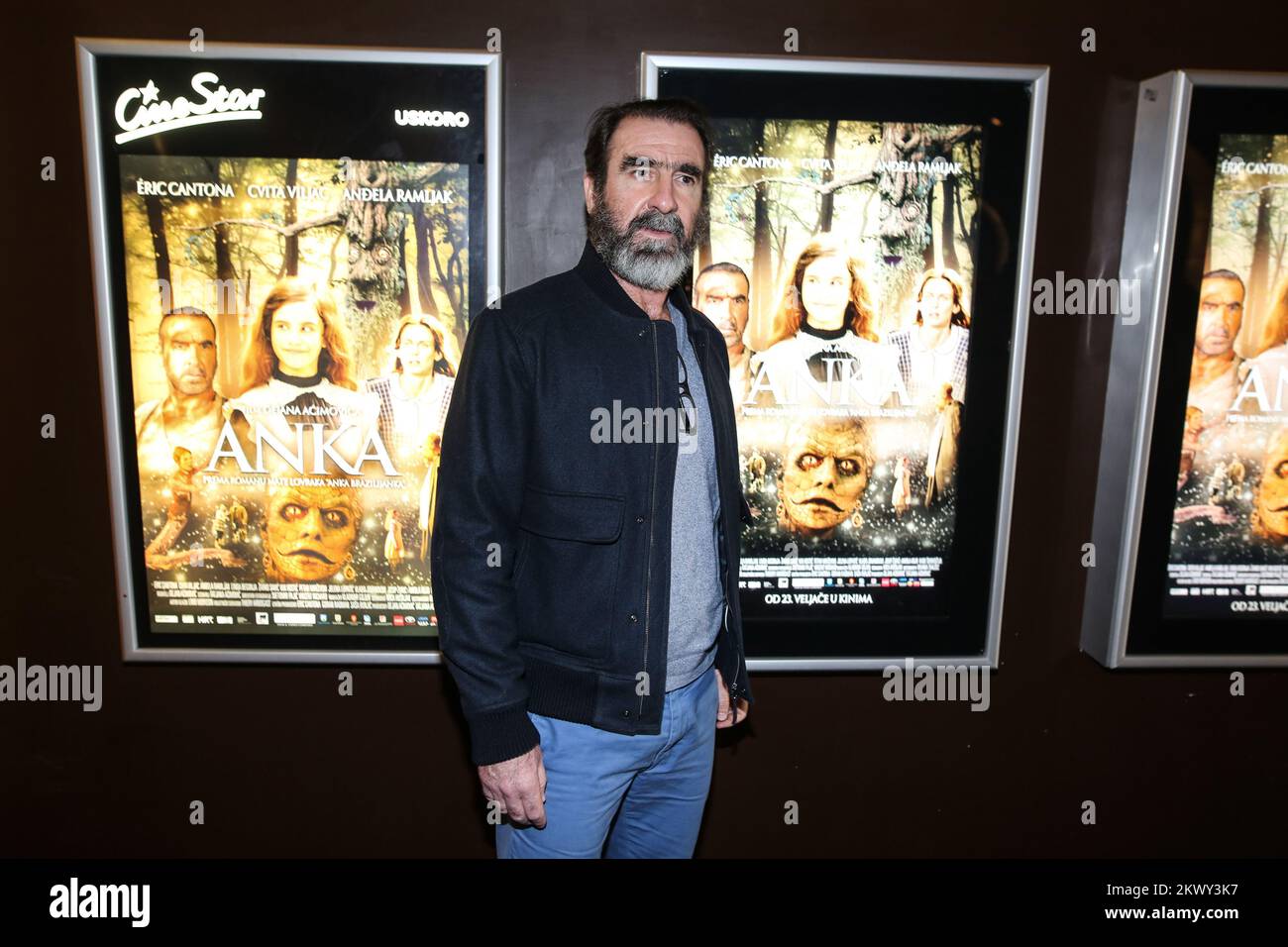 20.02.2017., Croatie, Zagreb - CineStar Zagreb a tenu une première de presse du film Anka. Eric Cantona. Photo: Igor Soban/PIXSELL Banque D'Images