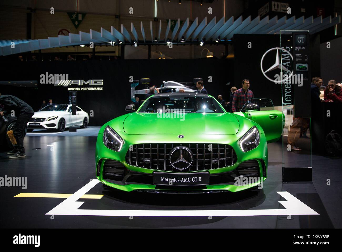 Mercedes AMG GT R au salon de l'automobile de Genève, Suisse, CH, on 7 mars 2017. (Photo de Saso Domijan) Banque D'Images