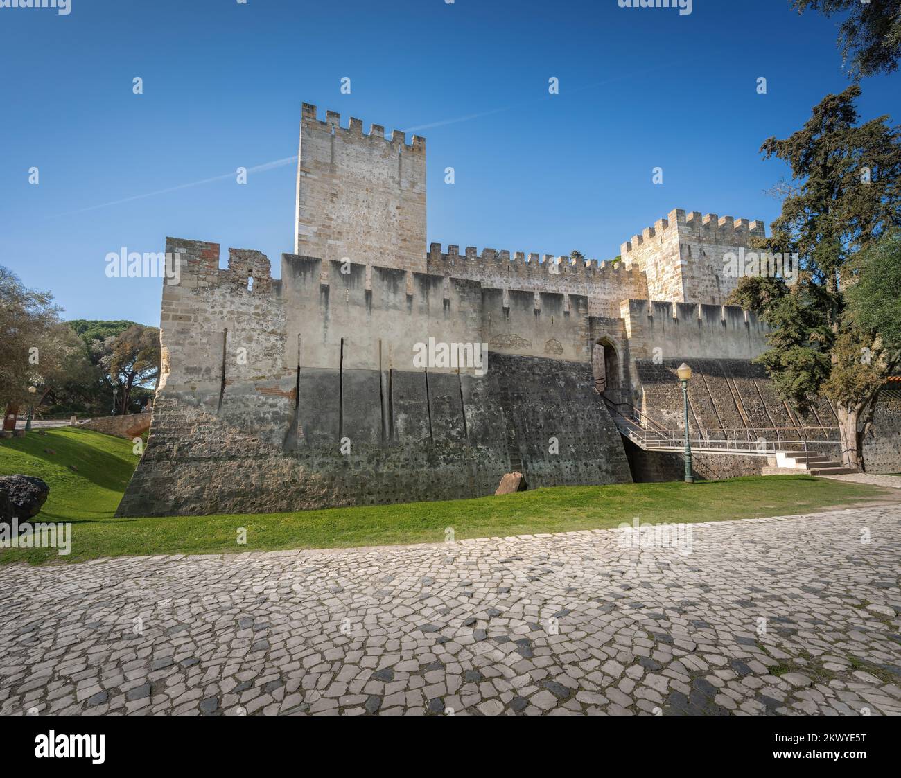 Château de Saint George (Castelo de Sao Jorge) - Lisbonne, Portugal Banque D'Images