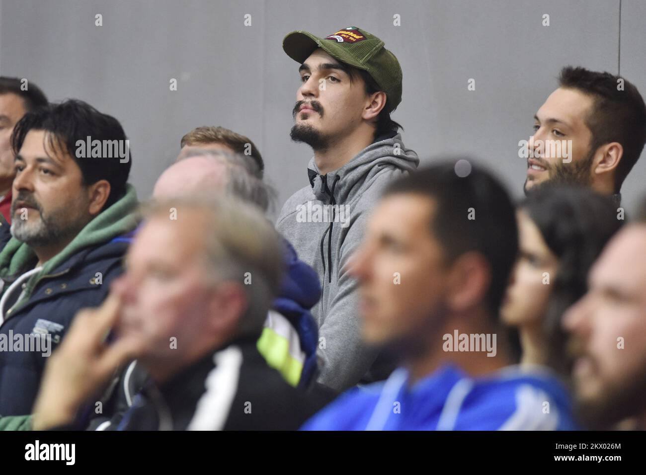 19.04.2017., Baldekin hall, Sibenik, Croatie - Dario Saric, joueur de basket-ball professionnel croate pour le Philadelphia 76ers de l'Association nationale de basket-ball et joueur de l'équipe nationale croate, regardez le match entre le BC Sibenik et BC Cibona. Photo: Hrvoje Jelavic/PIXSELL Banque D'Images