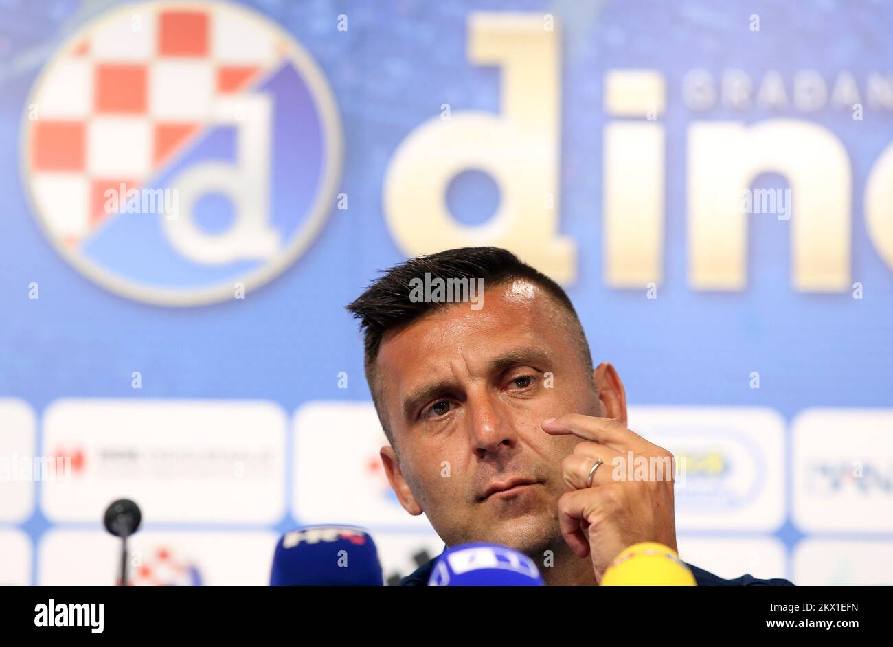 13.07.2017., Zagreb, Croatie - Un nouvel entraîneur de Dinamo, Mario Cvitanovic, a été présenté à la conférence de presse. Photo: Robert Anic/PIXSELL Banque D'Images
