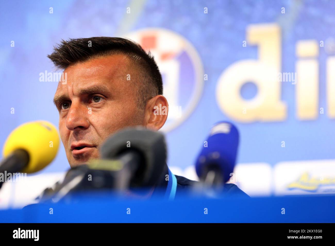13.07.2017., Zagreb, Croatie - Un nouvel entraîneur de Dinamo, Mario Cvitanovic, a été présenté à la conférence de presse. Photo: Robert Anic/PIXSELL Banque D'Images