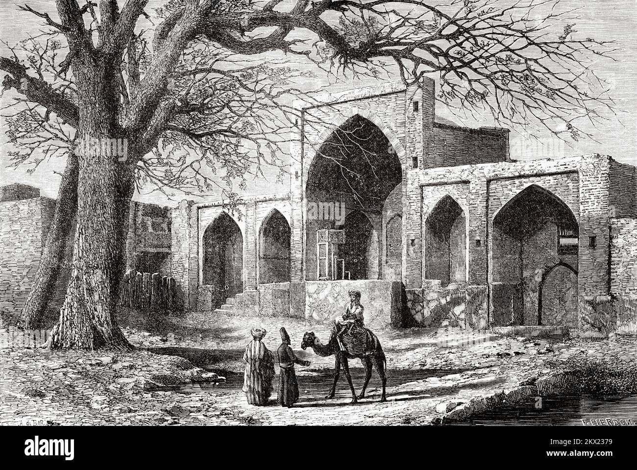 Tombe de Nader Shah Afshar Nadir Shah à Mashhad. Province de Razavi Khorasan, Iran. Voyage à Khorassan par N de KhanikoF 1858 Banque D'Images