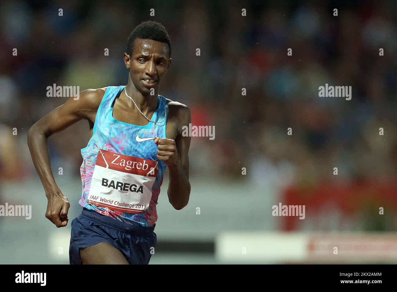 29.08.2017., Zagreb, Croatie - défi mondial de l'IAAF Zagreb - 67th Mémorial Boris Hanzekovic à SRC Mladost, Zagreb, Croatie.3,000 m - hommes. Selemon Barega. Photo: Goran Stanzl/PIXSELL Banque D'Images