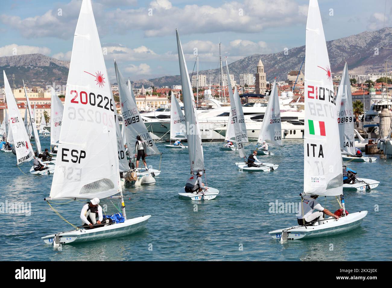 18.09.2017., Croatie, Split - finales du Championnat du monde de voile, classe laser. Photo: Miranda Cikotic/PIXSELL Banque D'Images