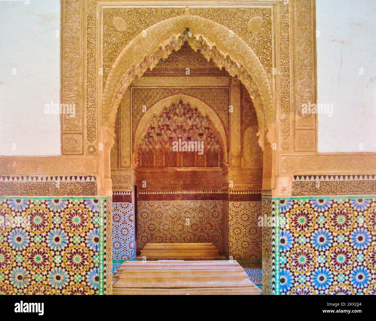 Architecture traditionnelle à Marrakech, Maroc Banque D'Images