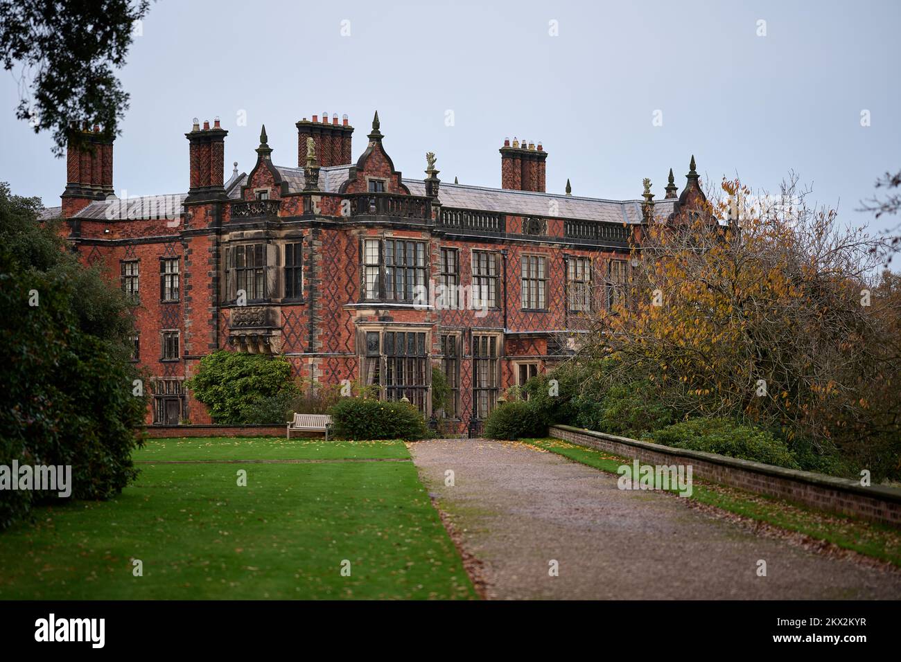 Arley Hall au bout du chemin Banque D'Images